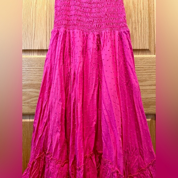 NWT KOKO & MASON Tiered Maxi Dress in Fuchsia in Size Large - Picture 8 of 16
